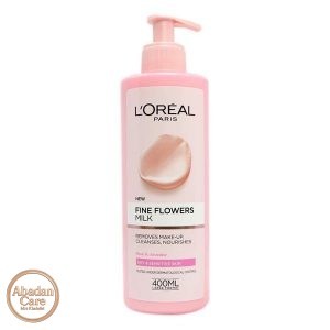 شیر پاک کن لورآل مدل FINE FLOWERS | مناسب پوست خشک و حساس، حجم 400 میل