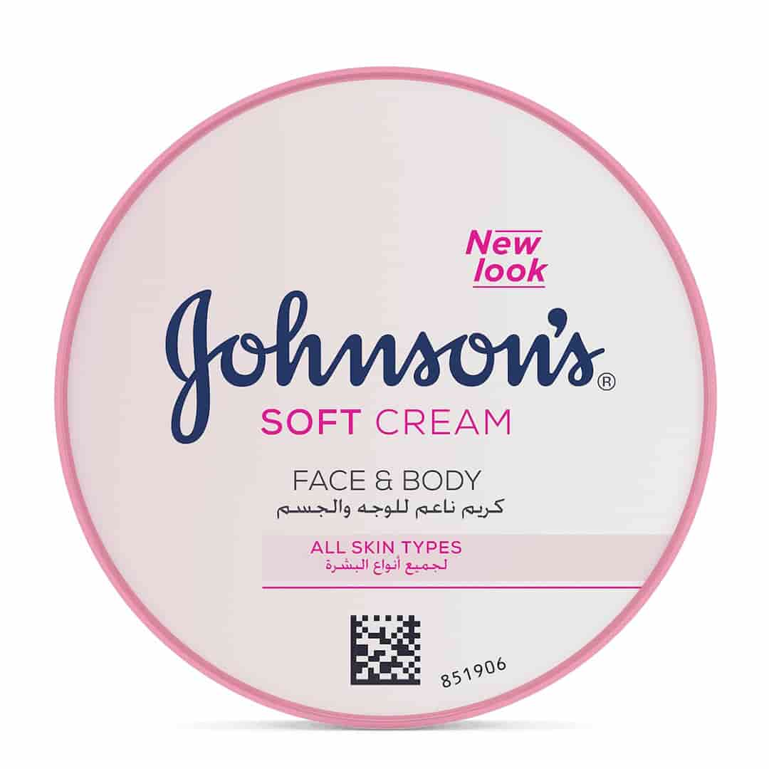 کرم مرطوب کننده صورت و بدن جانسون Johnsons Soft Cream حجم 200 میلی لیتر اورجینال