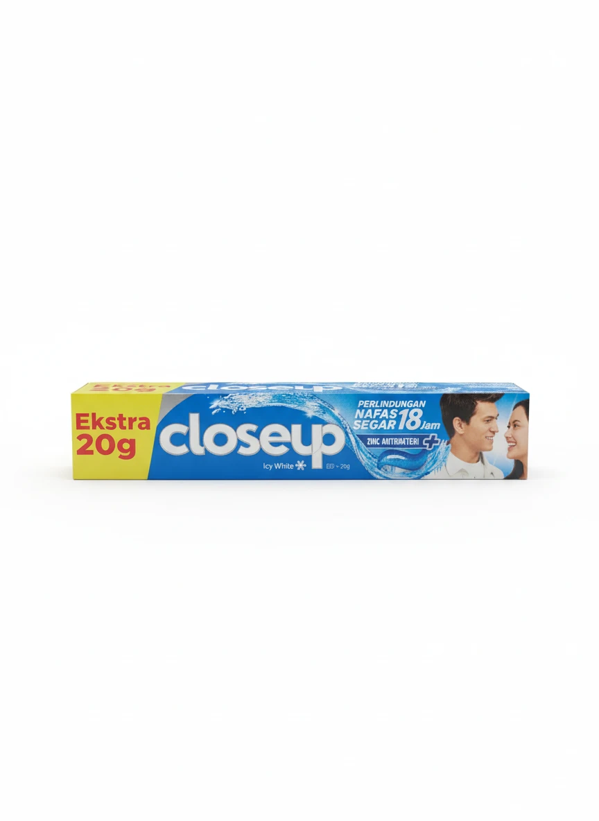 خمیر دندان ژل کلوزآپ Closeup Icy White Ekstra ضد لک و سفیدکننده سریع – ۱۸۰ میل