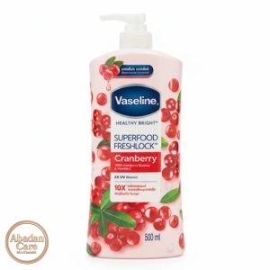 لوسیون بدن وازلین مدل Healthy Bright Superfood Freshlock Cranberry حجم 500 میلی‌لیتر