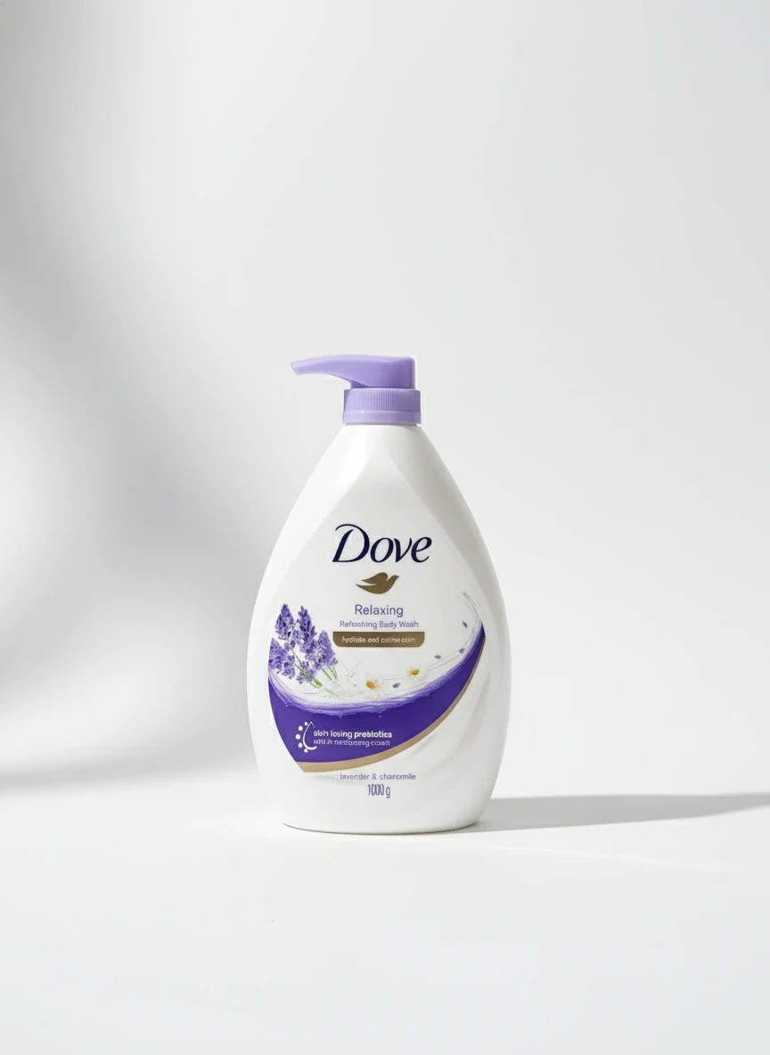 شامپو بدن داو Dove مدل Relaxing Refreshing – آرامش‌بخش و مرطوب‌کننده حجم ۱۰۰۰ گرم پمپی