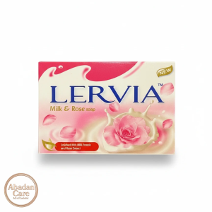 صابون شیر و گل رز لرویا Lervia Milk & Rose Soap وزن ۹۰ گرمی