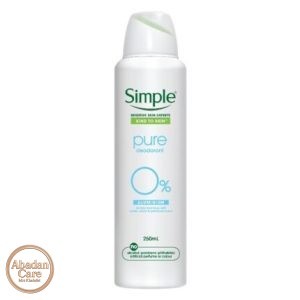 اسپری دئودورانت سیمپل پیور 250 میل | Simple Pure Deodorant 0% Aluminium