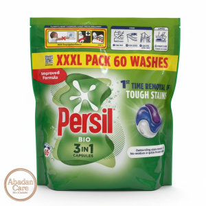 کپسول ماشین لباسشویی پرسیل Bio 3in1 اروپایی ۶۰ عددی (XXXL Pack)