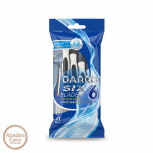 خودتراش یکبار مصرف DARCO مدل Six Blade شش لبه – بسته ۴ عددی