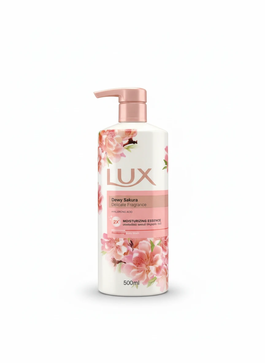 شامپو بدن LUX Dewy Sakura با رایحه شکوفه ساکورا – ۵۰۰ میل