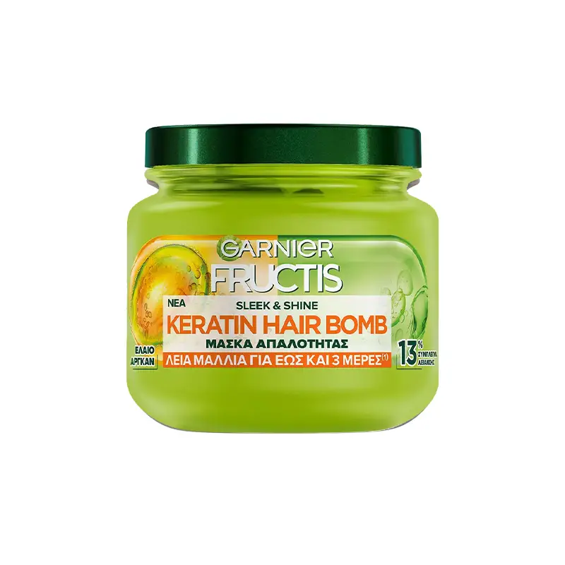 ماسک موی گارنیر Fructis Keratin Hair Bomb صاف‌کننده و ضد وز ۳۲۰ میل