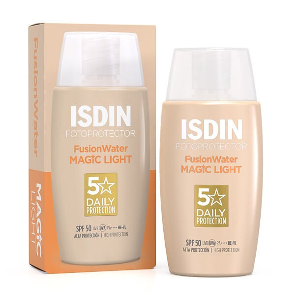 ضدآفتاب رنگی ISDIN Fusion Water Magic Light SPF50 | فوق‌سبک