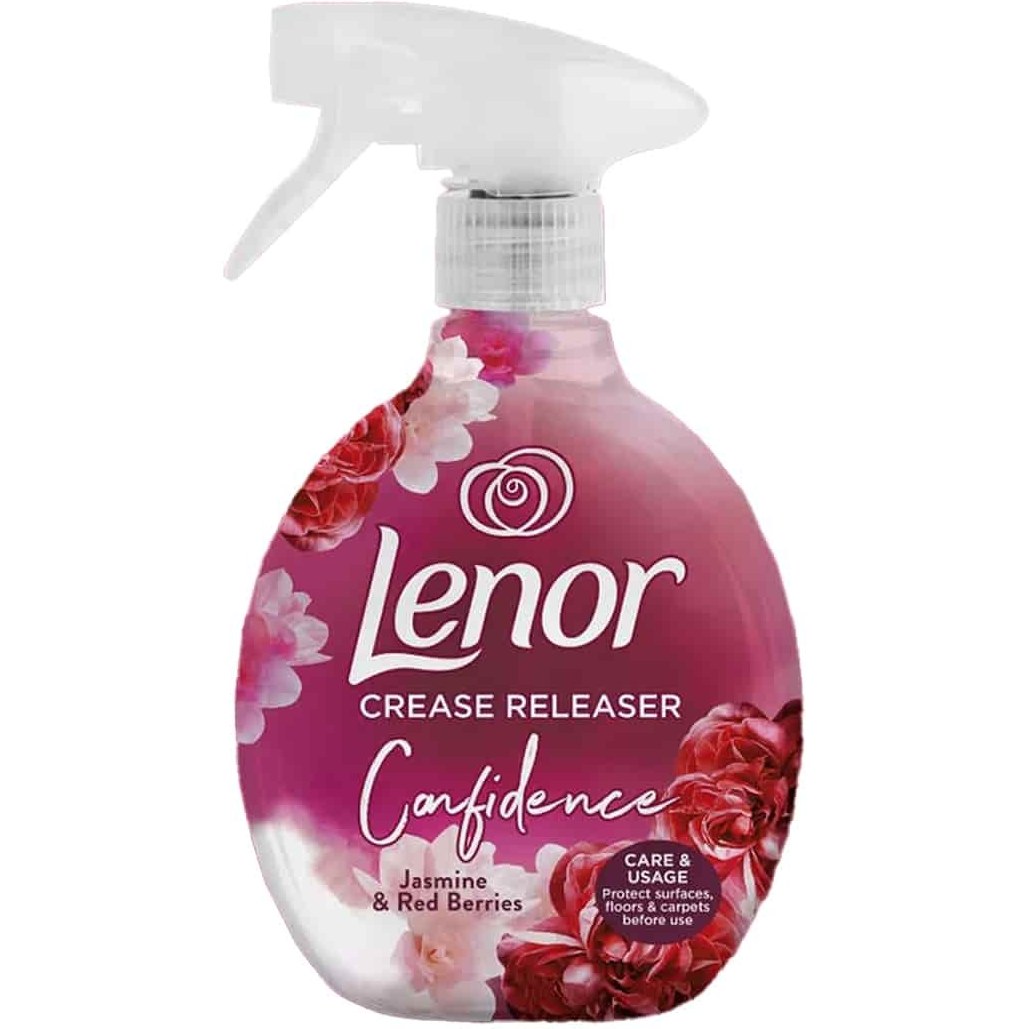 اسپری ضدچروک لباس Lenor Confidence رایحه یاس و توت قرمز