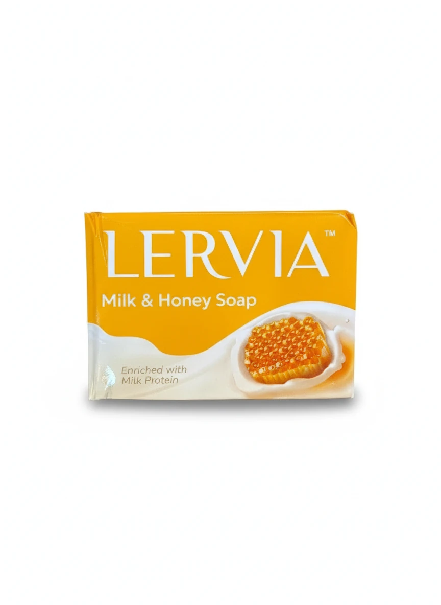 صابون شیر و عسل لرویا Lervia Milk & Honey Soap وزن ۹۰ گرمی