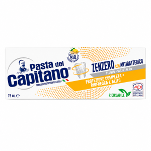 خمیردندان زنجبیل ضدباکتری پاستا دل کاپیتانو 75میل ( ZENZERO con ANTIBATTERICO )