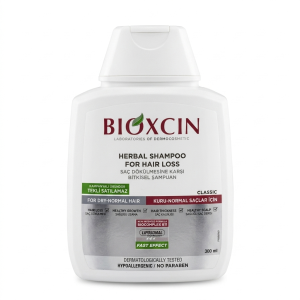 برند: Bioxcin (بیوکسین) سری: Classic / Herbal Shampoo نوع مو: موهای خشک و معمولی (Kuru / Normal Saçlar) ویژگی خاص: تکنولوژی لیپوزومال با تأثیر سریع حجم: ۳۰۰ میلی‌لیتر کشور سازنده: ترکیه