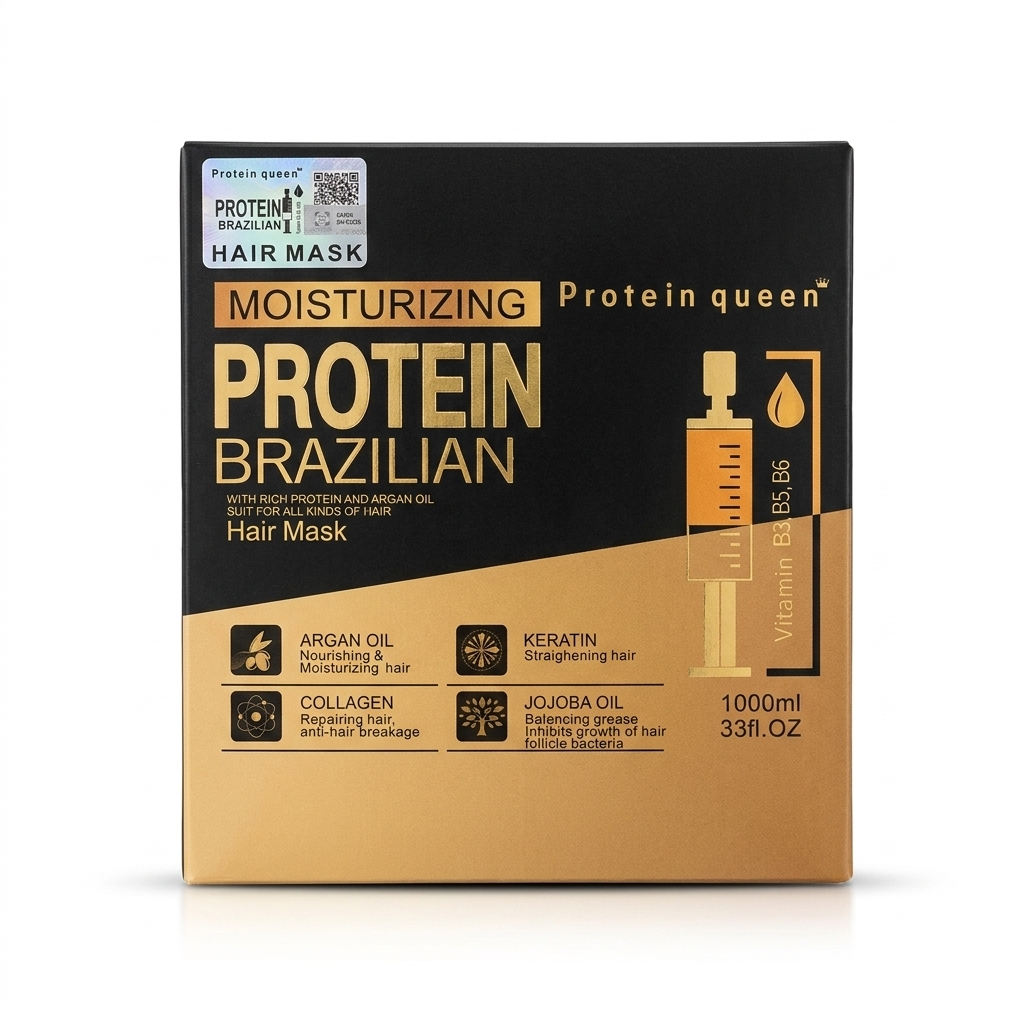 ماسک مو پروتئین برزیلی 1000ml protein queen مرطوب کننده و تقویت کننده