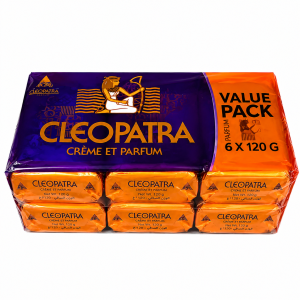 صابون کرمی و عطری کلئوپاترا 120 گرمی پک 6 عددی Cleopatra