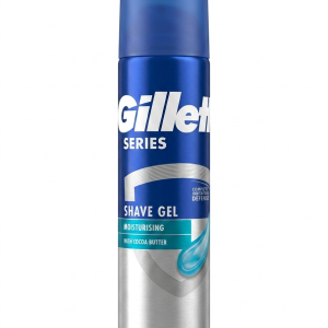 ژل اصلاح ژیلت مدل moisturising همراه کره کاکائو 200 میل