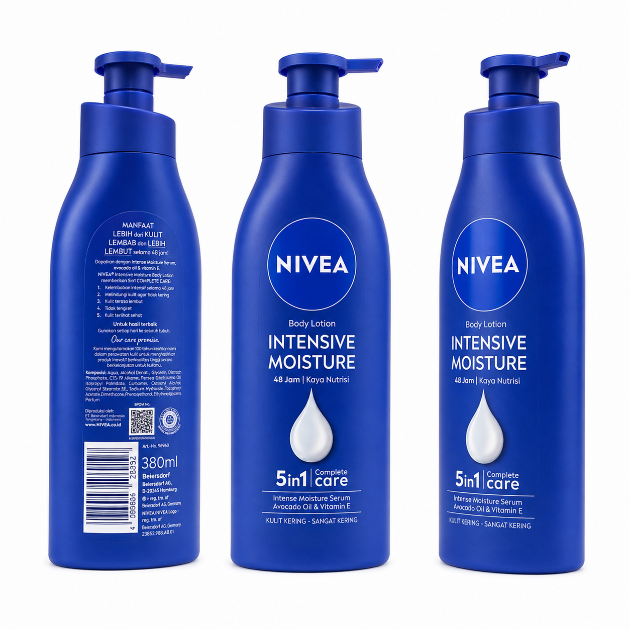 لوسیون بدن نیوا Nivea Intensive Moisture آووکادو و ویتامین E حجم 380 میل