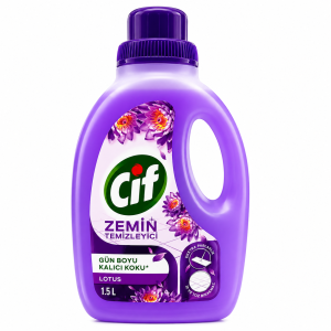 مایع زمین‌شوی سیف (Cif) مدل Lotus | رایحه لوتوس، براق‌کننده قوی، حجم 1.5 لیتر
