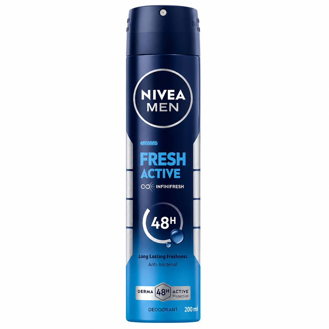 اسپری دئودورانت مردانه نیوآ Nivea Men Fresh Active حجم 200 میل
