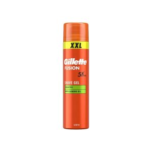 ژل اصلاح ژیلت فیوژن 5x اکشن مخصوص پوست حساس حاوی روغن بادام 240 میل