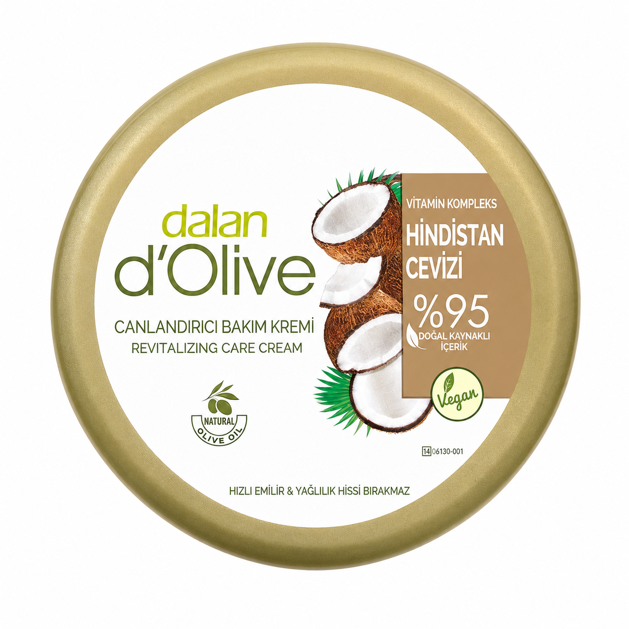 کرم مرطوب کننده و احیا کننده دالان Dalan d Olive حاوی روغن زیتون و نارگیل حجم 250 میل