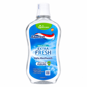 دهان شویه آکوافرش Extra Fresh نعناع ضد باکتری 500 میل