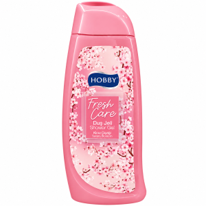 ژل دوش هوبی Hobby Fresh Care مدل Sakura Blossom با رایحه شکوفه گیلاس، حجم 500 میلی‌لیتر.